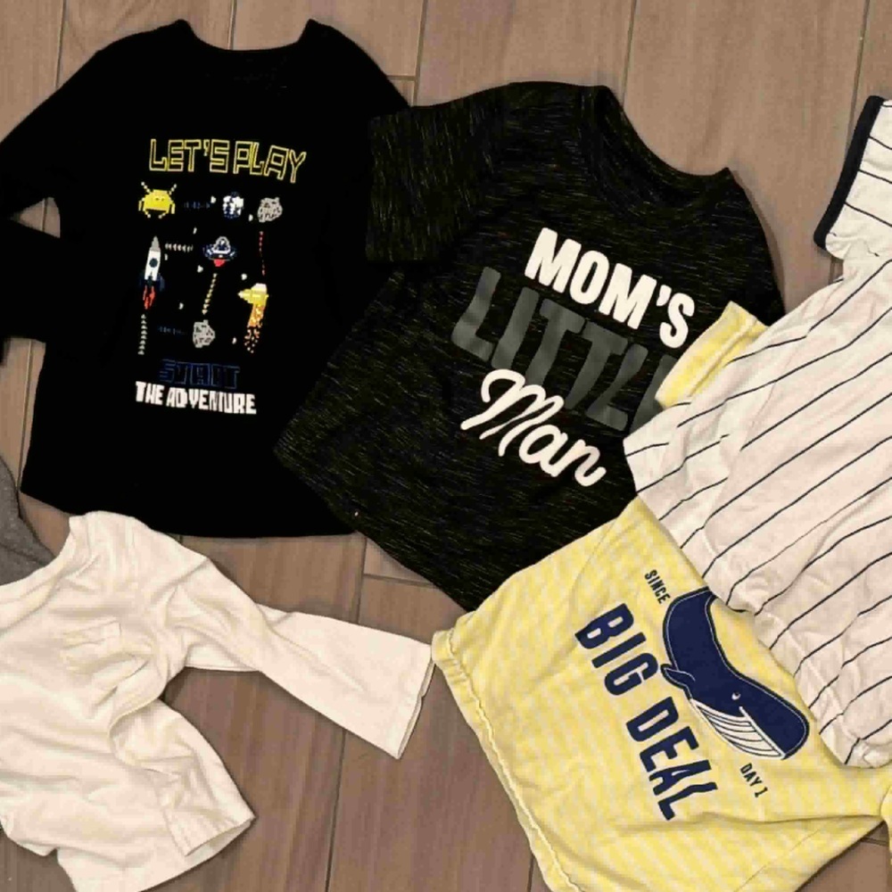 12pc bundle lot boys 18m clothing no stains or wear shirts & one pieces - Picture 5 of 5
